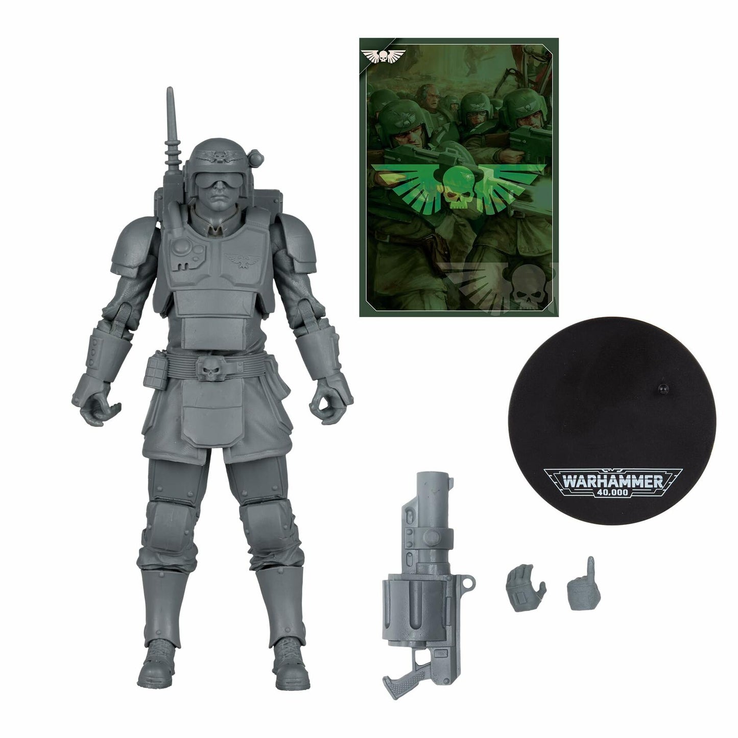 McFarlane Toys Warhammer 40K Kasrkin Astra Militarum 7in Figure Grey
