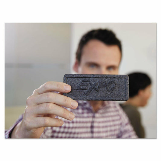 EXPO Dry Erase Soft Pile Block Whiteboard Eraser 5-1/8in x 1-1/2in White