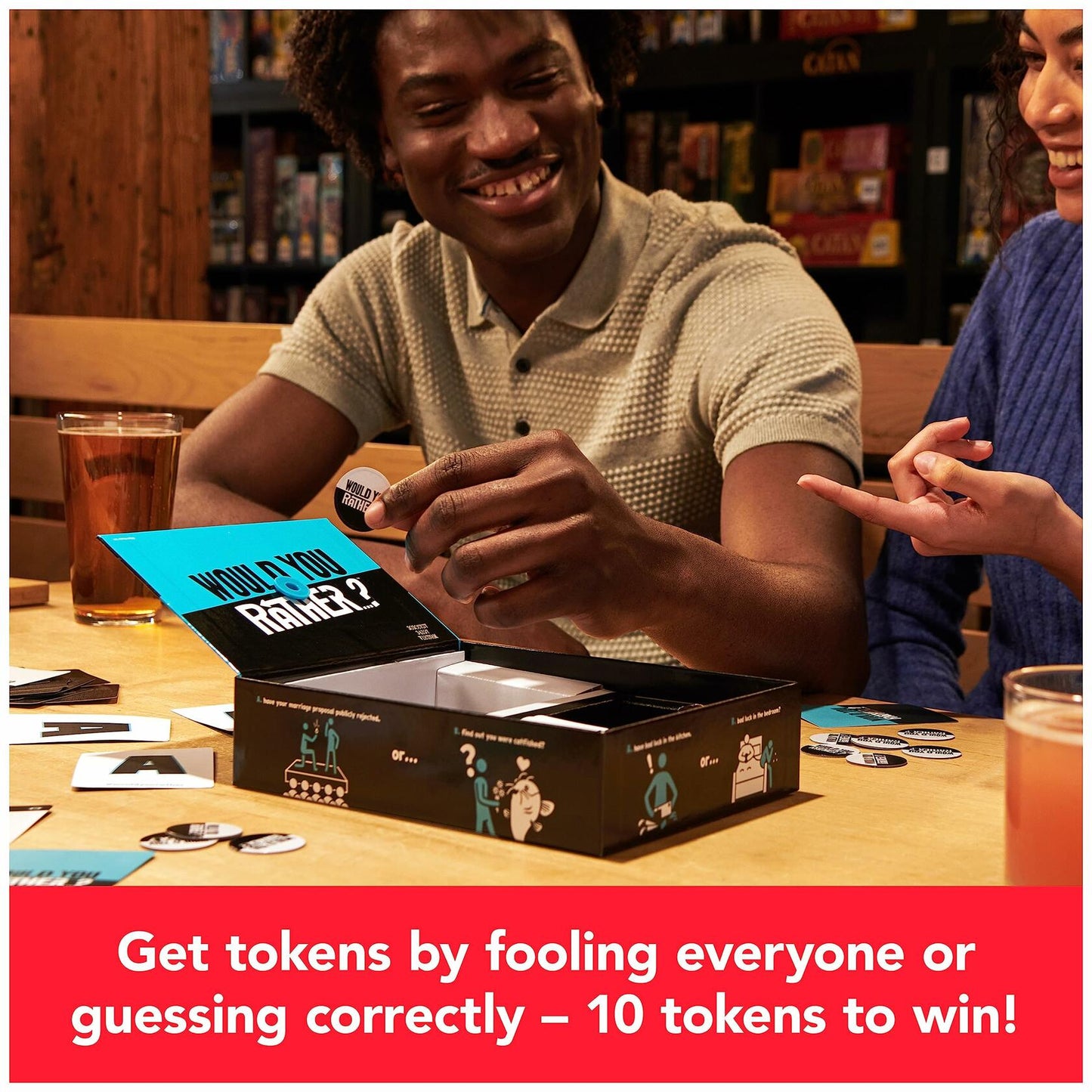 Spin Master "Would You Rather?" Party Card Game for Teens & Adults, 3-6 Players