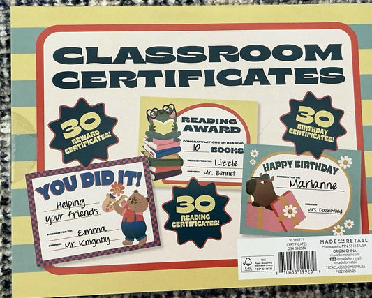 Target Bullseye's Playground Classroom Certificates Sticker Book Multi-Color