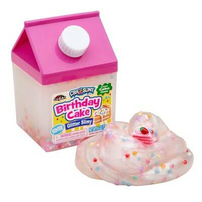 Cra-Z-Slimy Birthday Cake Glitter Scented Slime with Cake Charm