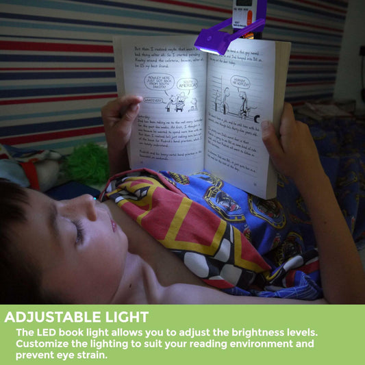 Mark-My-Time Digital Bookmark LED Book Light Timer 3D Planets Plastic