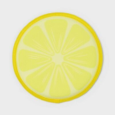 Sun Squad Lemon Flying Disc Dog Toy Silicone Foam Polyester