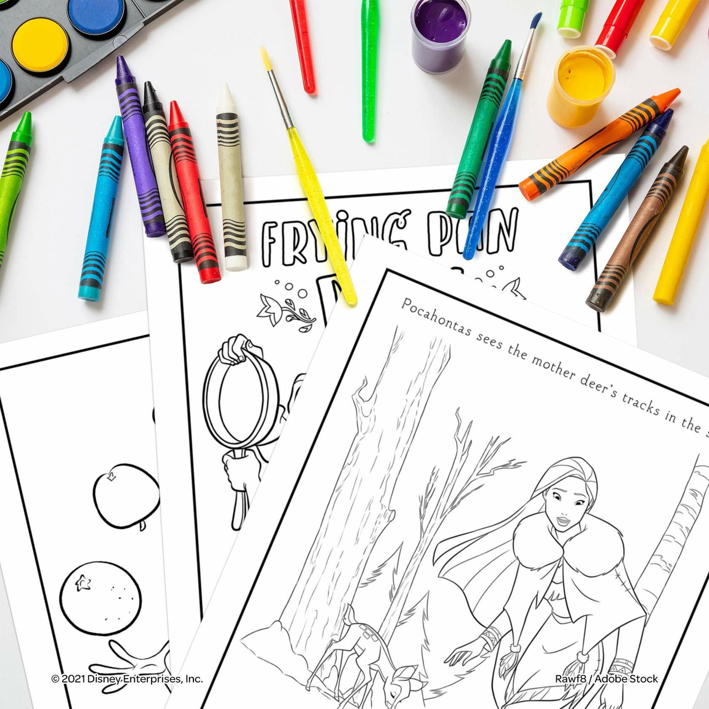 Disney Princess Ariel 32-Page Color by Number Activity Book with 8 Crayons