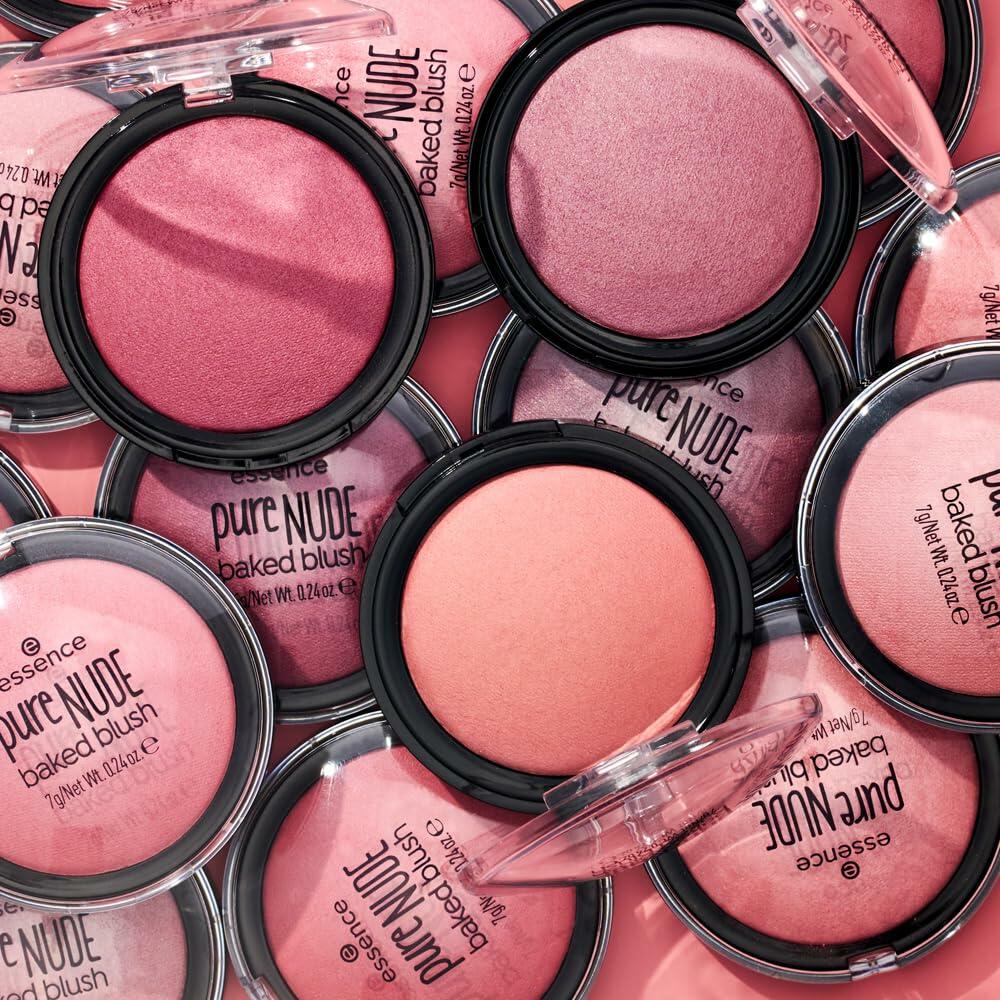 essence Pure Nude Baked Blush Pretty Peach Vegan Cruelty Free Mica