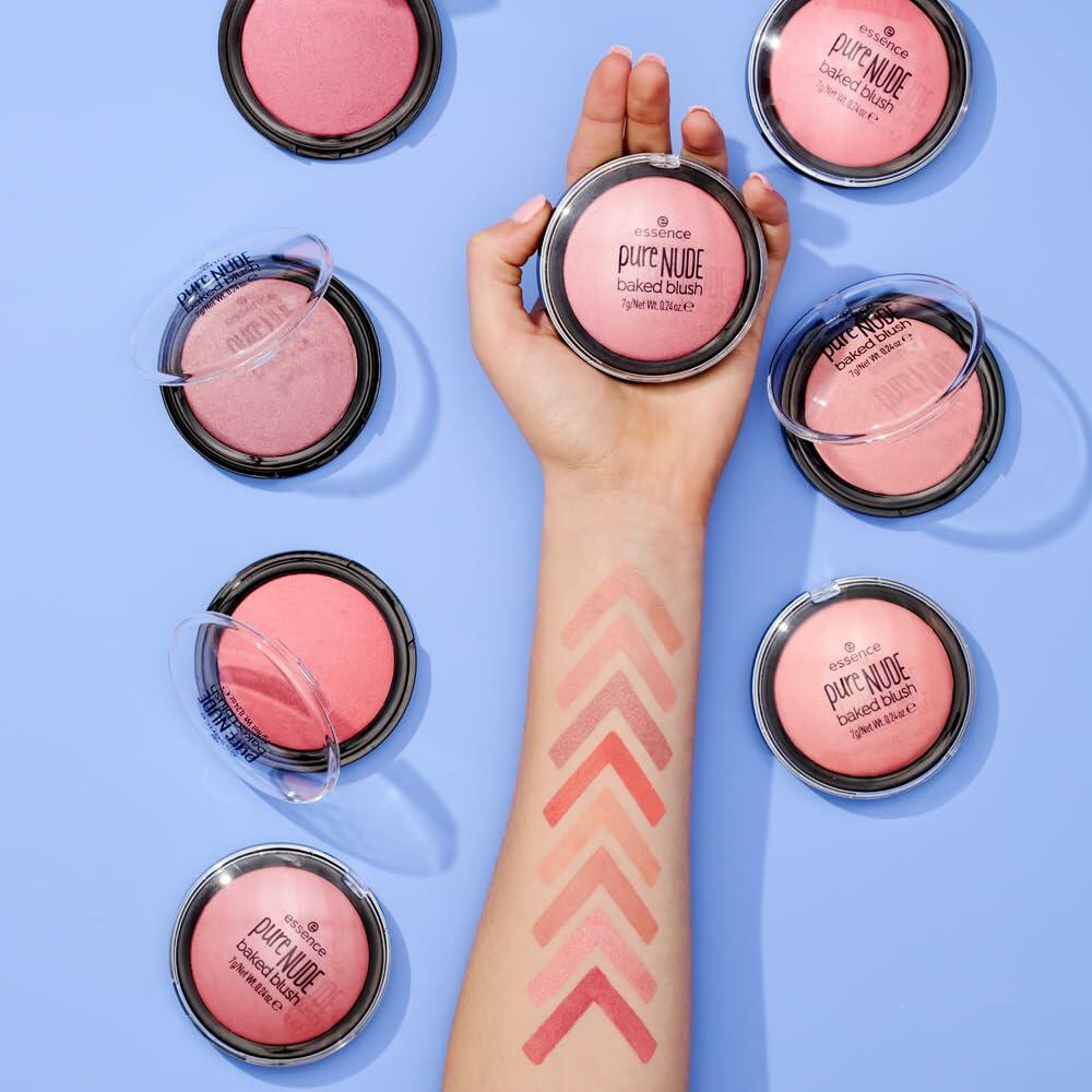 essence Pure Nude Baked Blush Pretty Peach Vegan Cruelty Free Mica