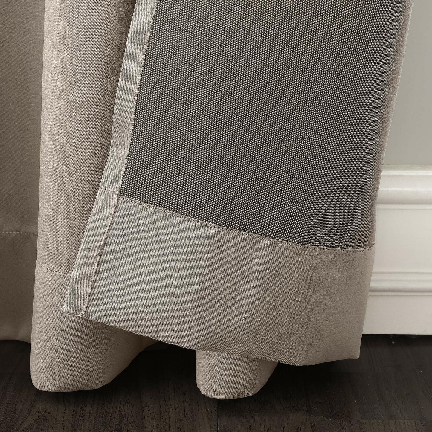Sun Zero Becca Energy Efficient Grommet Curtain Panel, 40" x 95", Stone