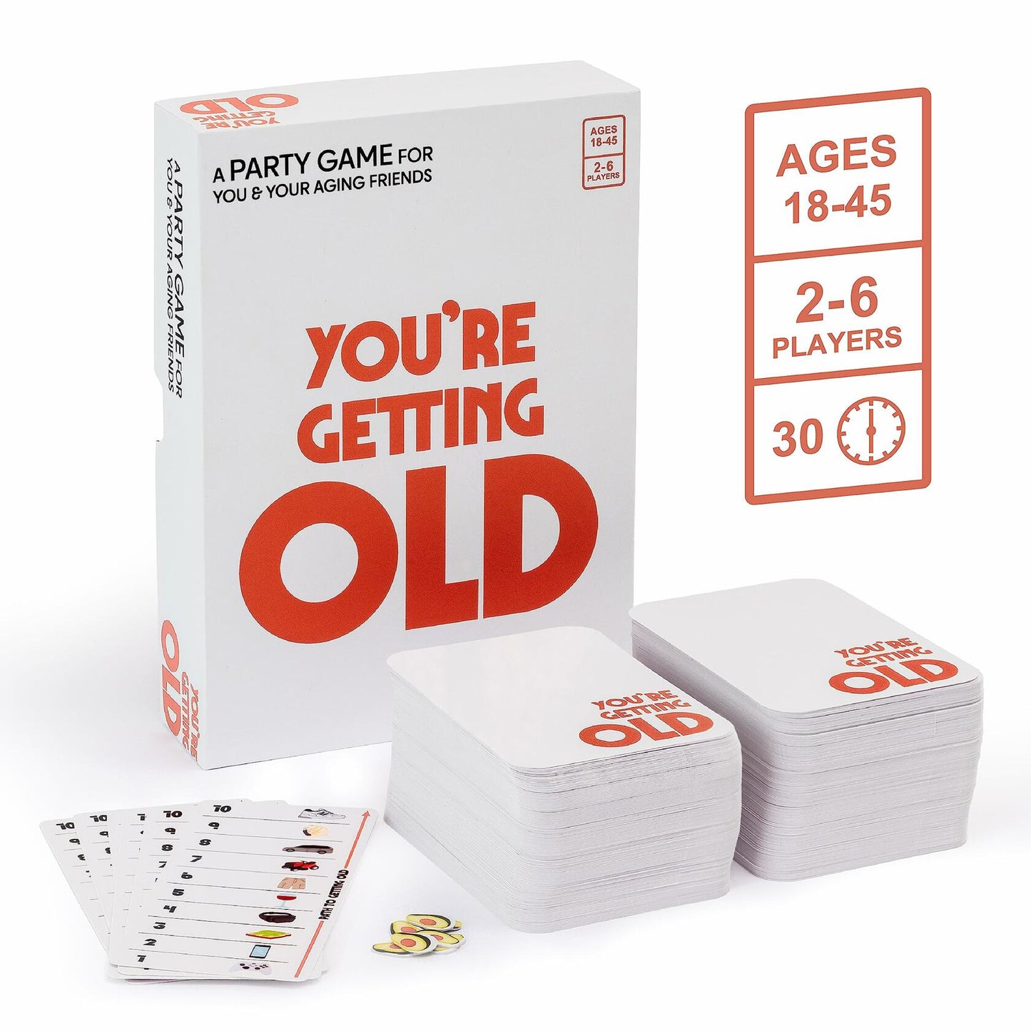 Vango You're Getting Old Party Card Game Ages 14+ 2-6 Players