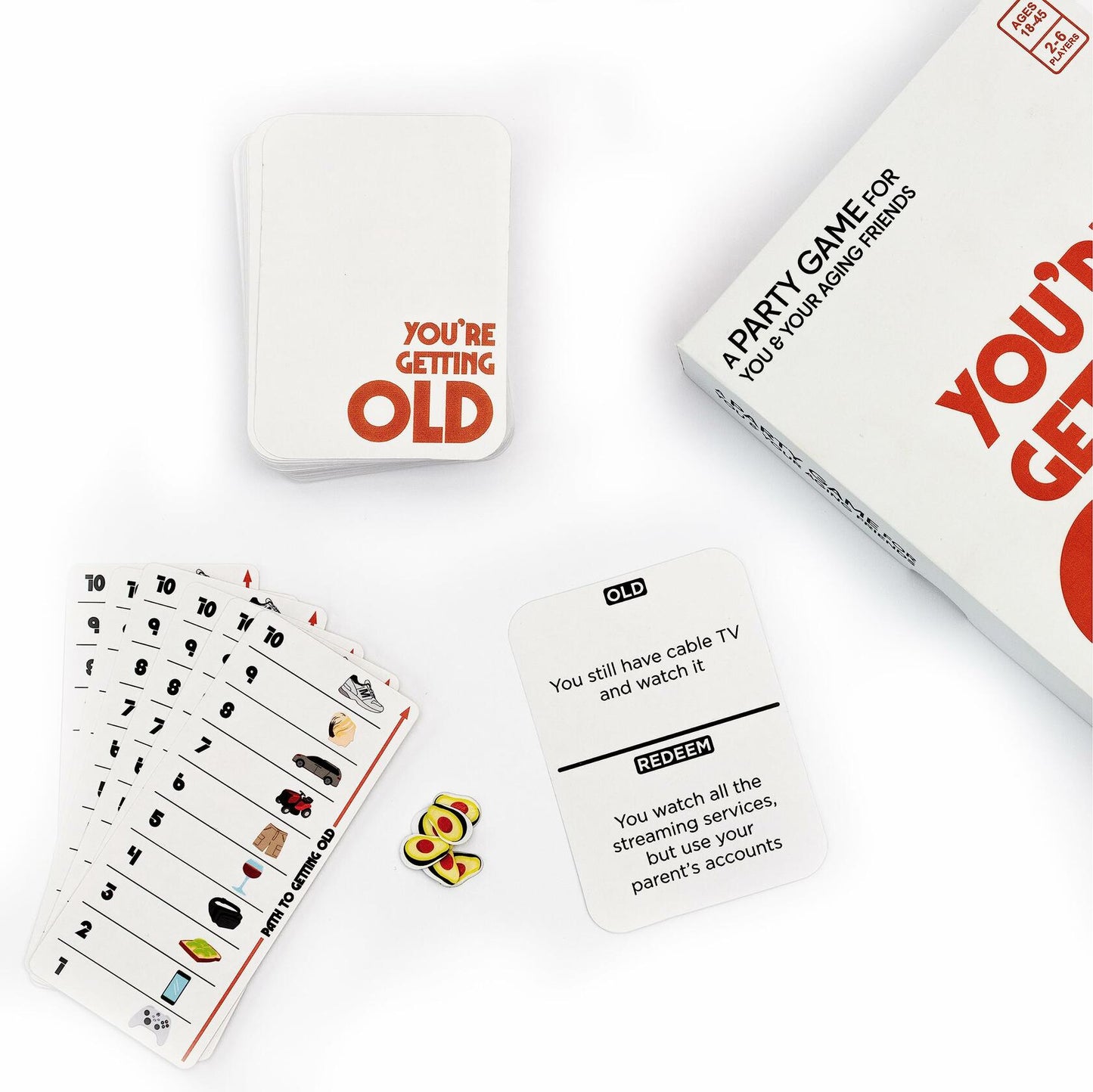 Vango You're Getting Old Party Card Game Ages 14+ 2-6 Players