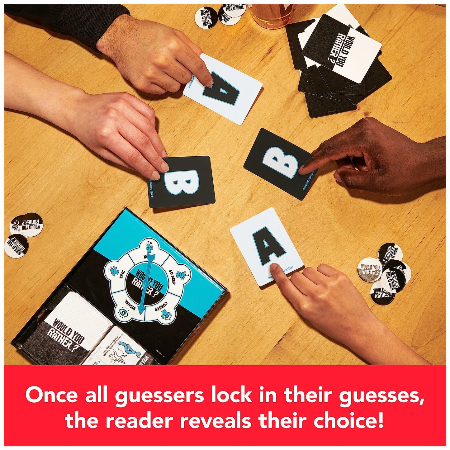 Spin Master "Would You Rather?" Party Card Game for Teens & Adults, 3-6 Players