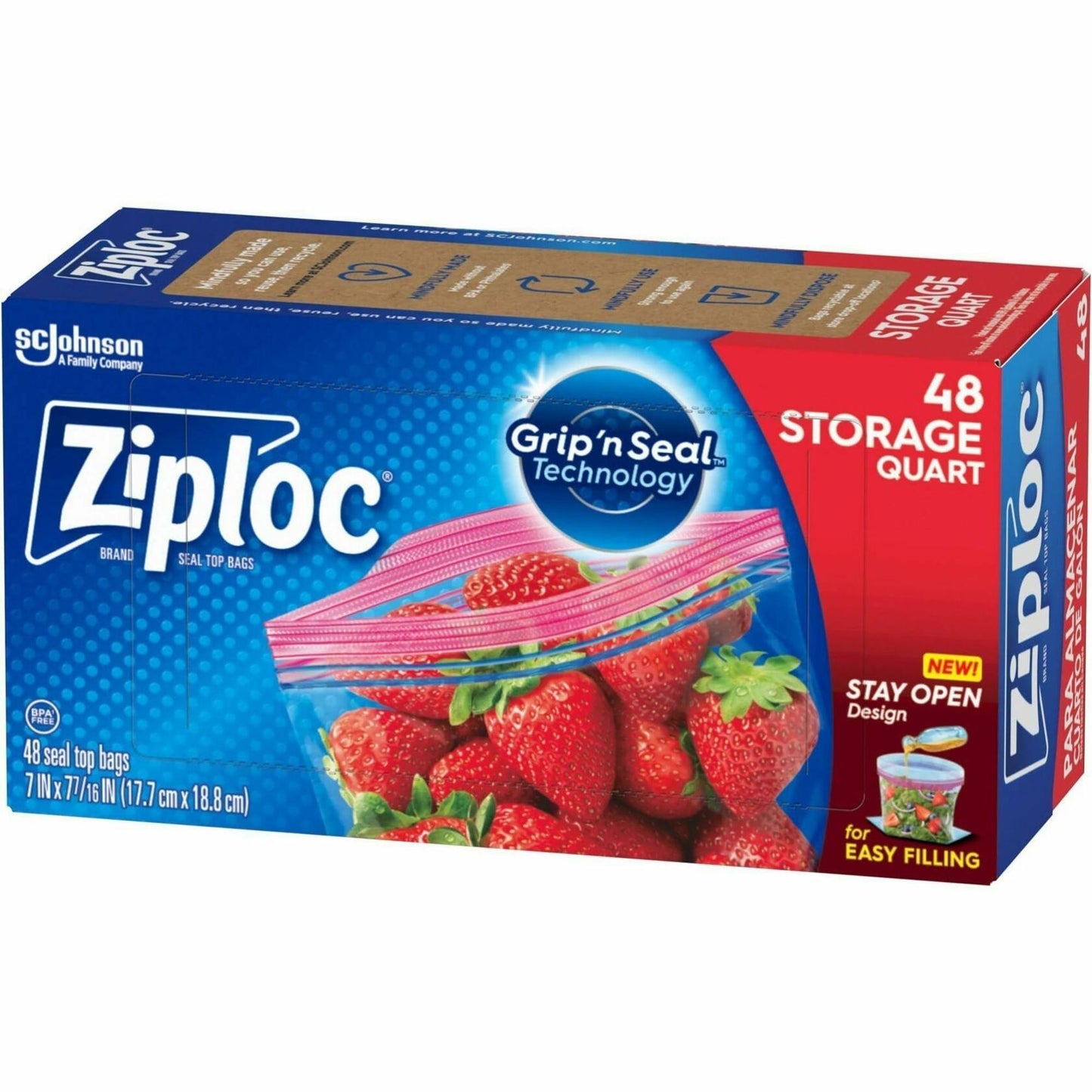 Ziploc Double Zipper Storage Bags DRACB003103CT Clear 0.6 lbs Pack