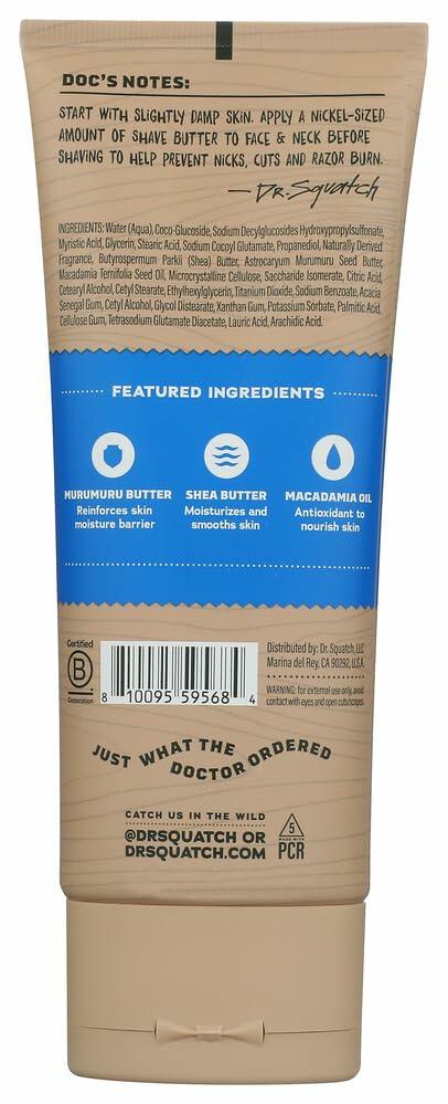 Dr. Squatch Fresh Falls Butter Shave 6oz All Skin Types Scent Fresh