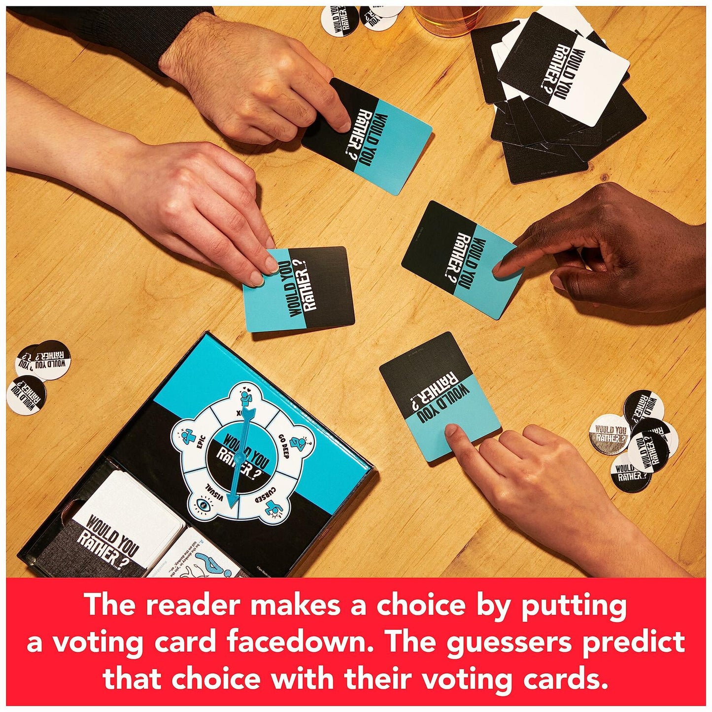 Spin Master "Would You Rather?" Party Card Game for Teens & Adults, 3-6 Players