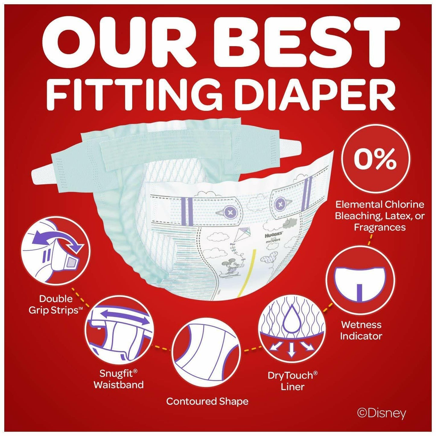 Huggies Little Movers Diapers Step 5 27+ lb 19 Ct Jumbo Pack Size 5