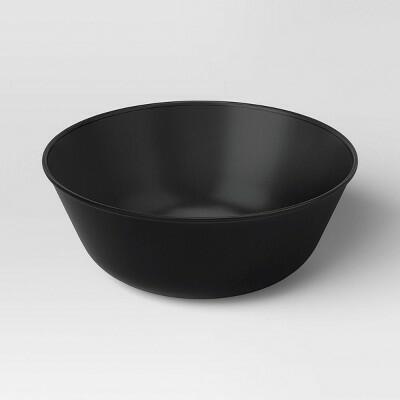 Room Essentials Large 114oz Plastic Serving Bowl Black Microwave Safe