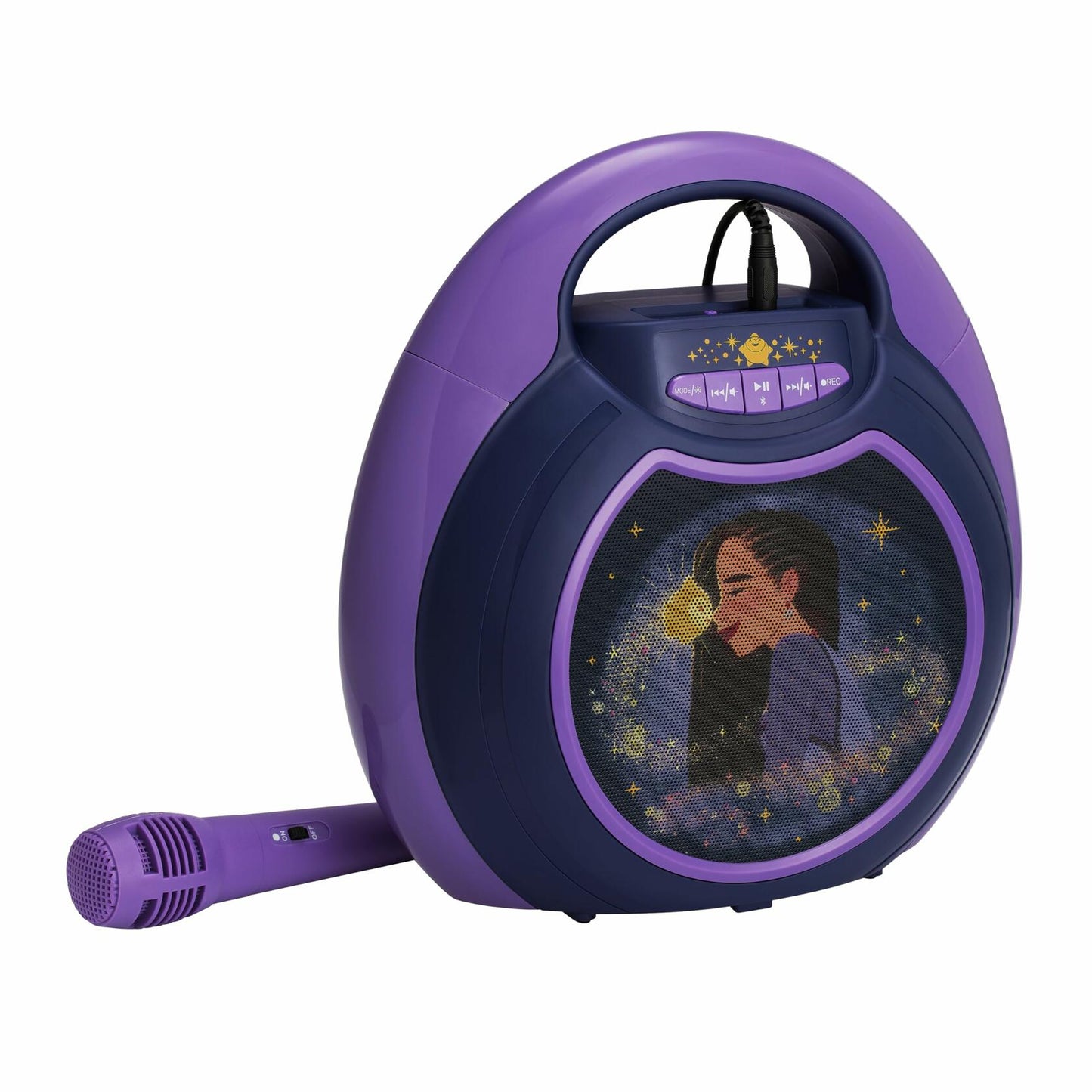 eKids Disney Wish Karaoke Machine Bluetooth Speaker with Mic for Kids