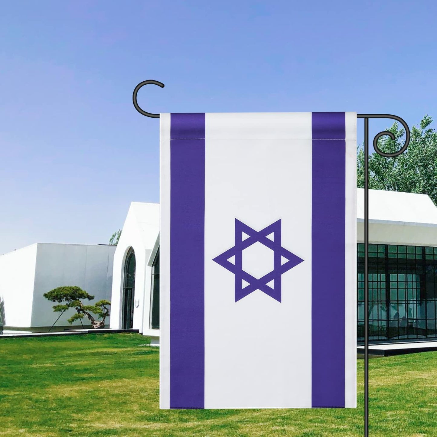 Israel Flag Garden Flag Double-Sided Indoor Outdoor 12x18 Inches
