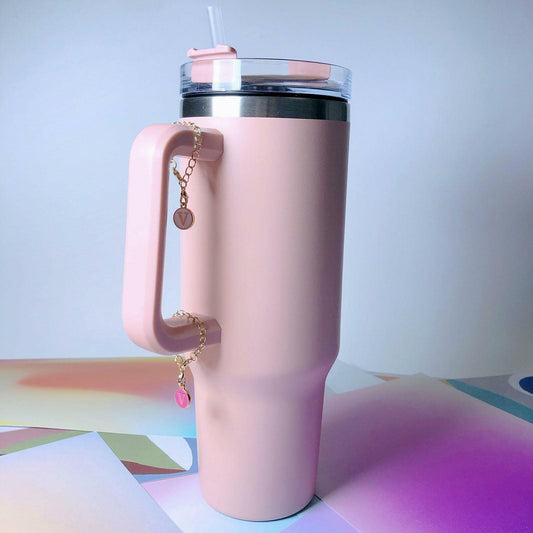 Tingyework 4PCS Letter Charm for Stanley Cup 30oz 40oz Handle V