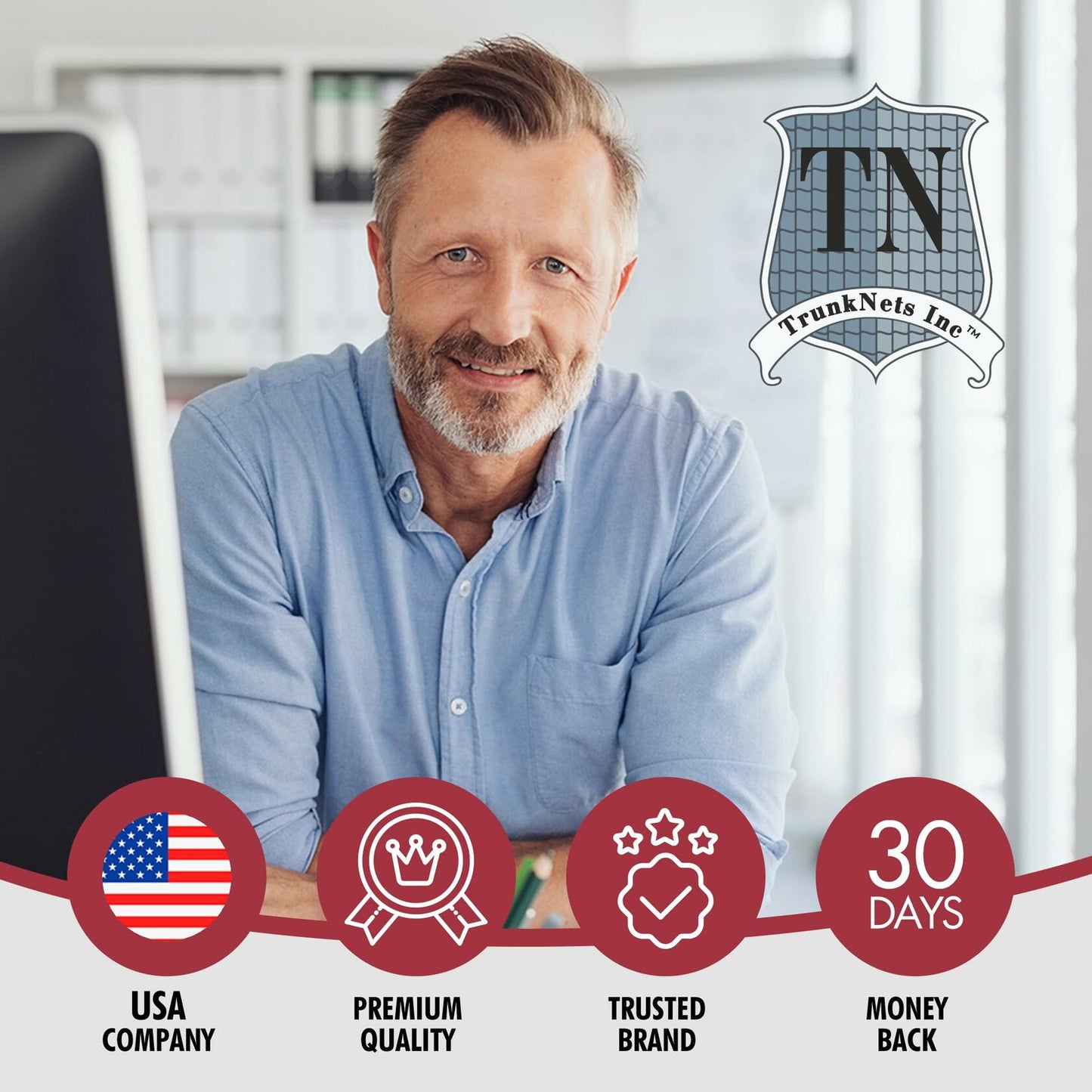 Envelope Automotive Elastic Trunk Mesh Cargo Net for Volvo S60 2019-2025