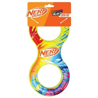 NERF TPR Color Blast Infinity Tug Dog Interactive Toy Durable Rubber