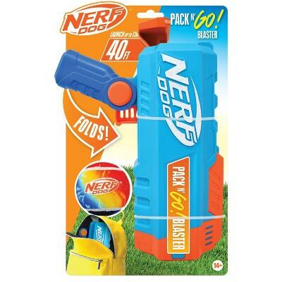 NERF Compact Blaster Folding Handle Dog Ball Launcher Toy 12 inch