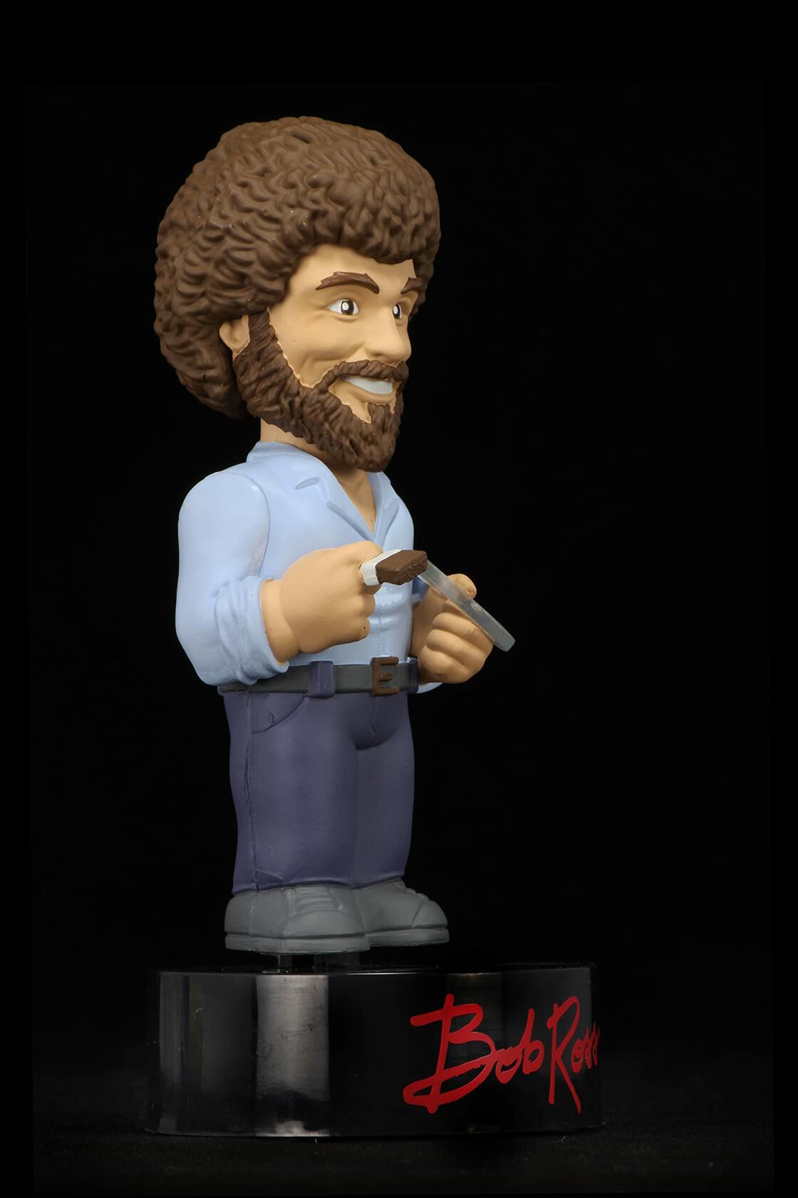 NECA The Joy of Painting Bob Ross Body Knocker Bobblehead 6.5"