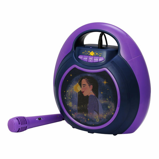 eKids Disney Wish Karaoke Machine Bluetooth Speaker with Mic for Kids