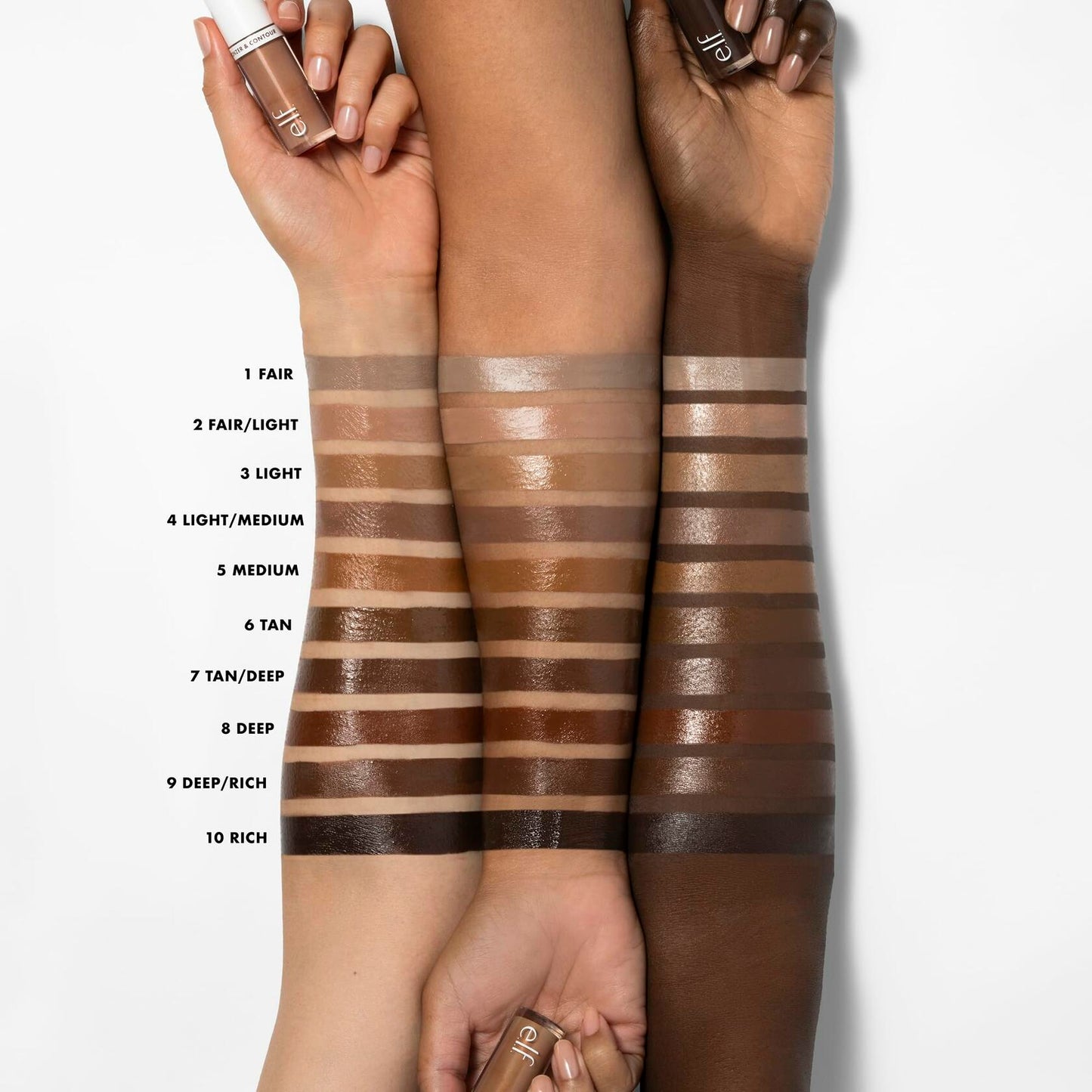 e.l.f. Camo Liquid Bronzer & Contour Silky Pigmented Formula 8 Deep