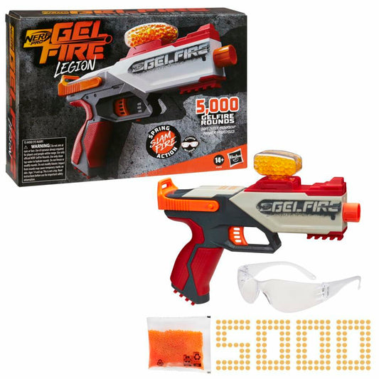 Nerf Pro Gelfire Legion Spring Action Blaster 5000 Rounds 130 Hopper Eyewear