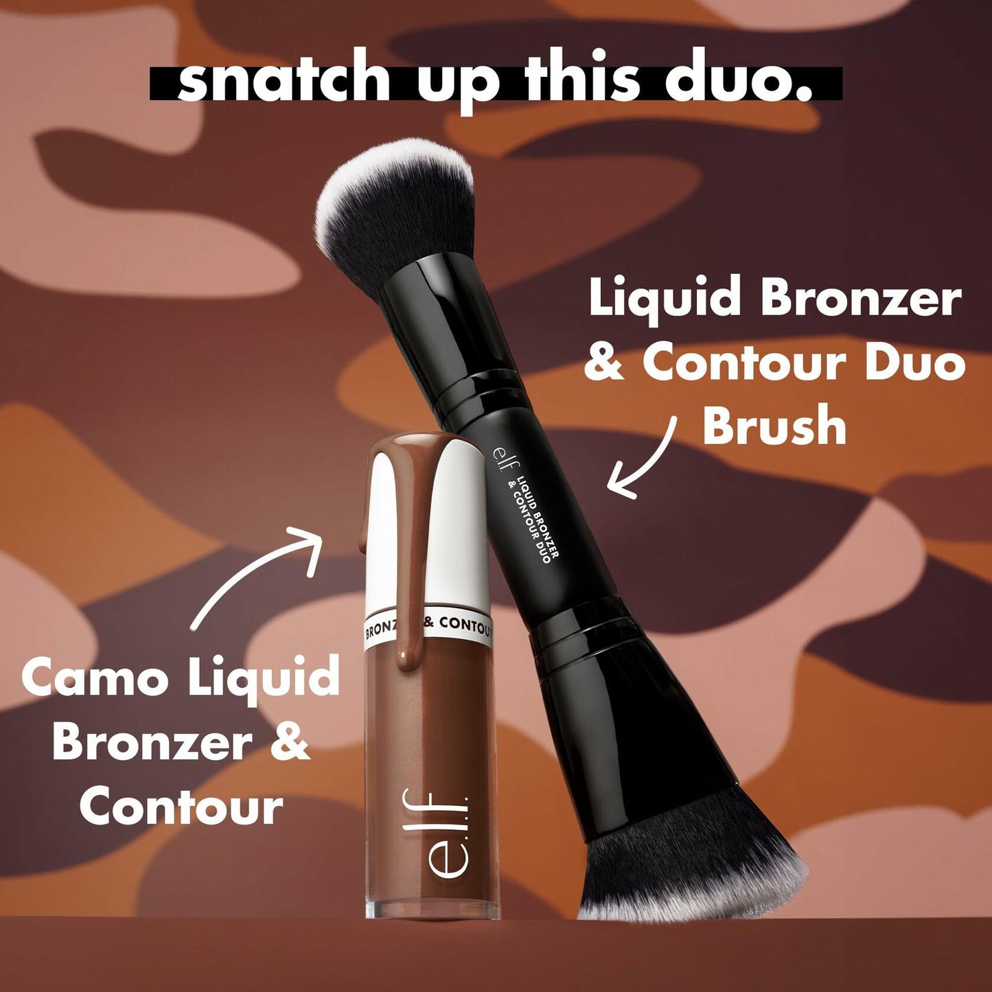 e.l.f. Camo Liquid Bronzer & Contour Silky Pigmented Formula 8 Deep