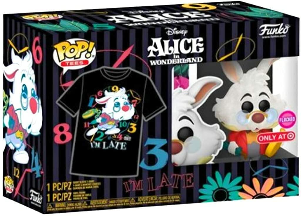Funko POP Alice in Wonderland Flocked White Rabbit Tee Target Exclusive Size M