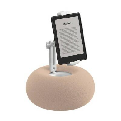 GEMS E-Reader Pillow Mount Tablet Stand Beige Peach Hold 2.2 Pounds Adjustable