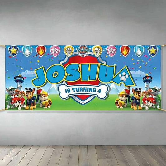 Paw Patrol Large Jointed Banner Colorful 1 Pc Party Decoration 6.5ft
