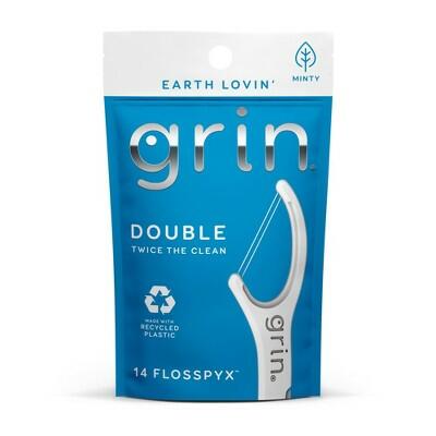 Grin Oral Care Double Floss Picks Trial Size 14ct