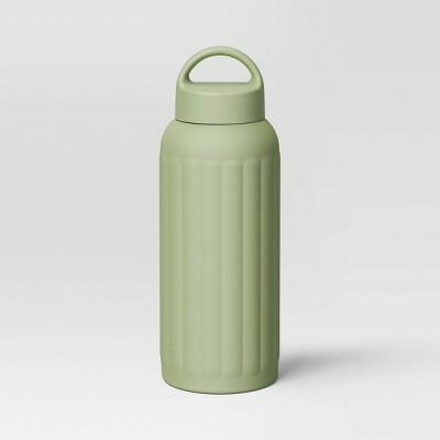 Room Essentials 32oz Stainless Steel Chug Water Bottle Green Hot Cold