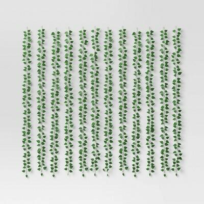 Room Essentials Ivy Garland Strands 12pk Artificial Green Decorative