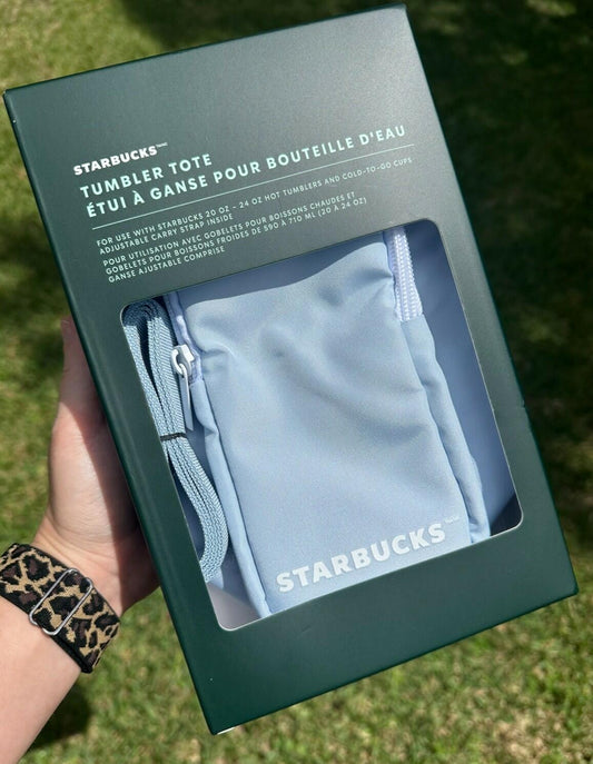 Starbucks Spring 2025 Tumbler Tote Bag Adjustable Strap Powder Blue
