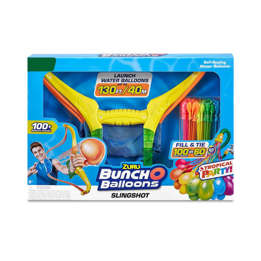 ZURU Bunch O Balloons Tropical Party Slingshot 100+ Rapid-Filling Water Balloons