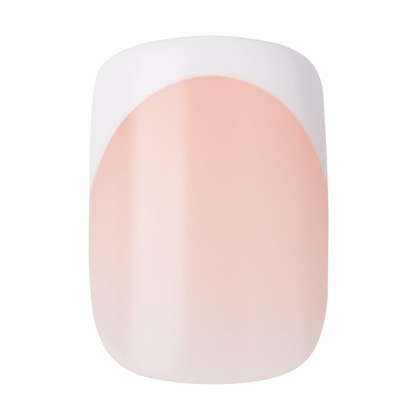 KISS Salon Acrylic Press On Nails Bonjour Nude White 28 Nails Short Squoval