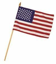STICK FLAG 8x12 Inch Wooden Stick Flag Handheld American Flag