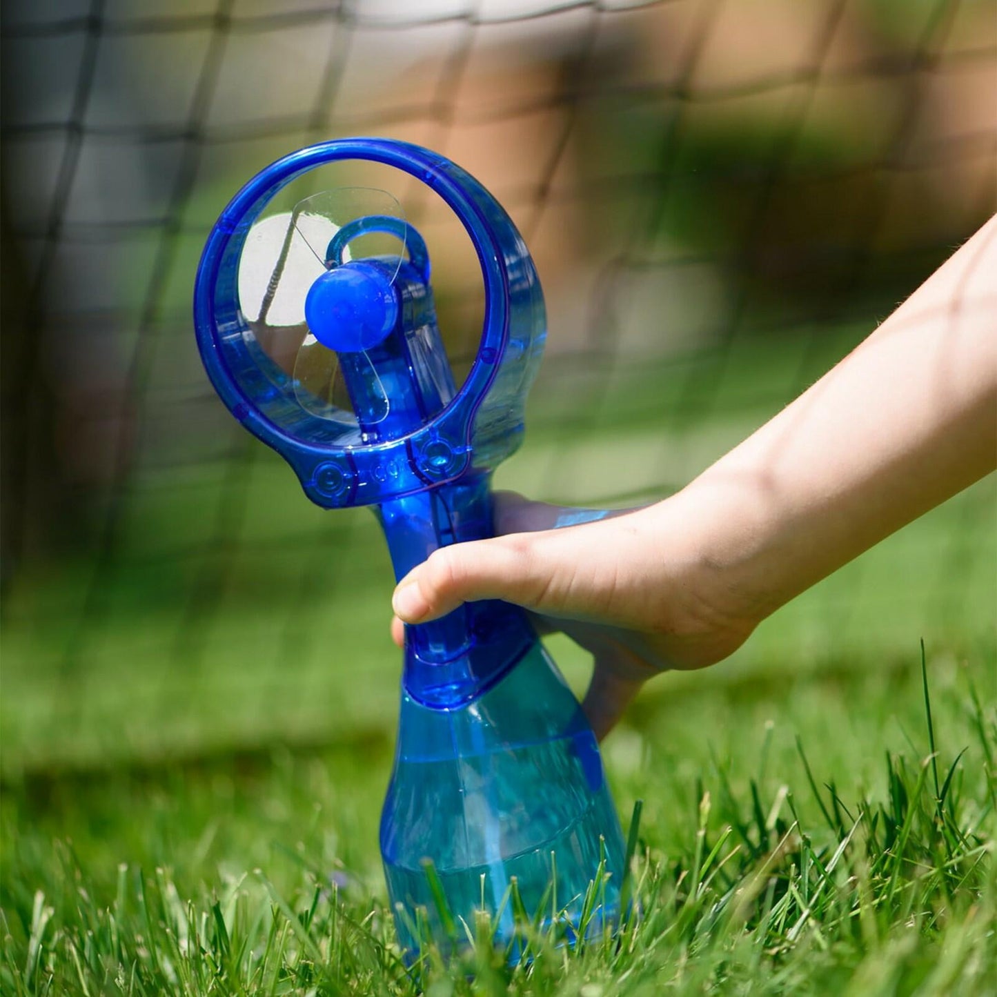 O2COOL Deluxe Handheld Battery Powered Water Misting Fan Blue