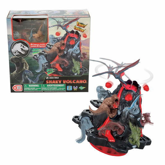 EPOCH Games Jurassic World Shaky Volcano Action-Packed Dinosaur Game Ages 5+