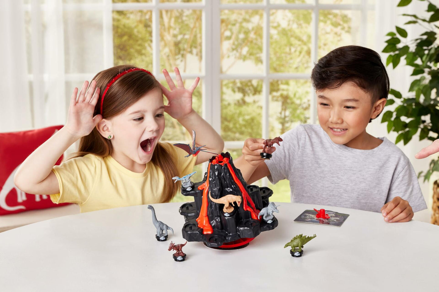EPOCH Games Jurassic World Shaky Volcano Action-Packed Dinosaur Game Ages 5+