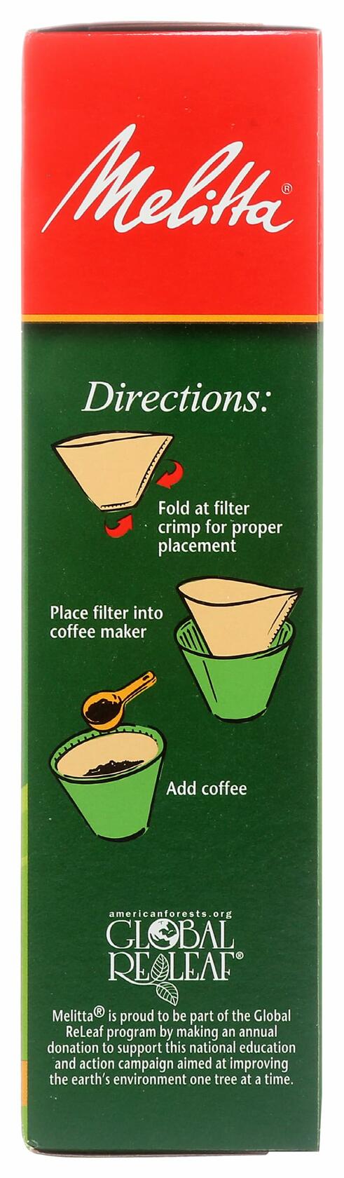 Melitta #4 Cone Coffee Filters Unbleached Natural Brown 100 Count