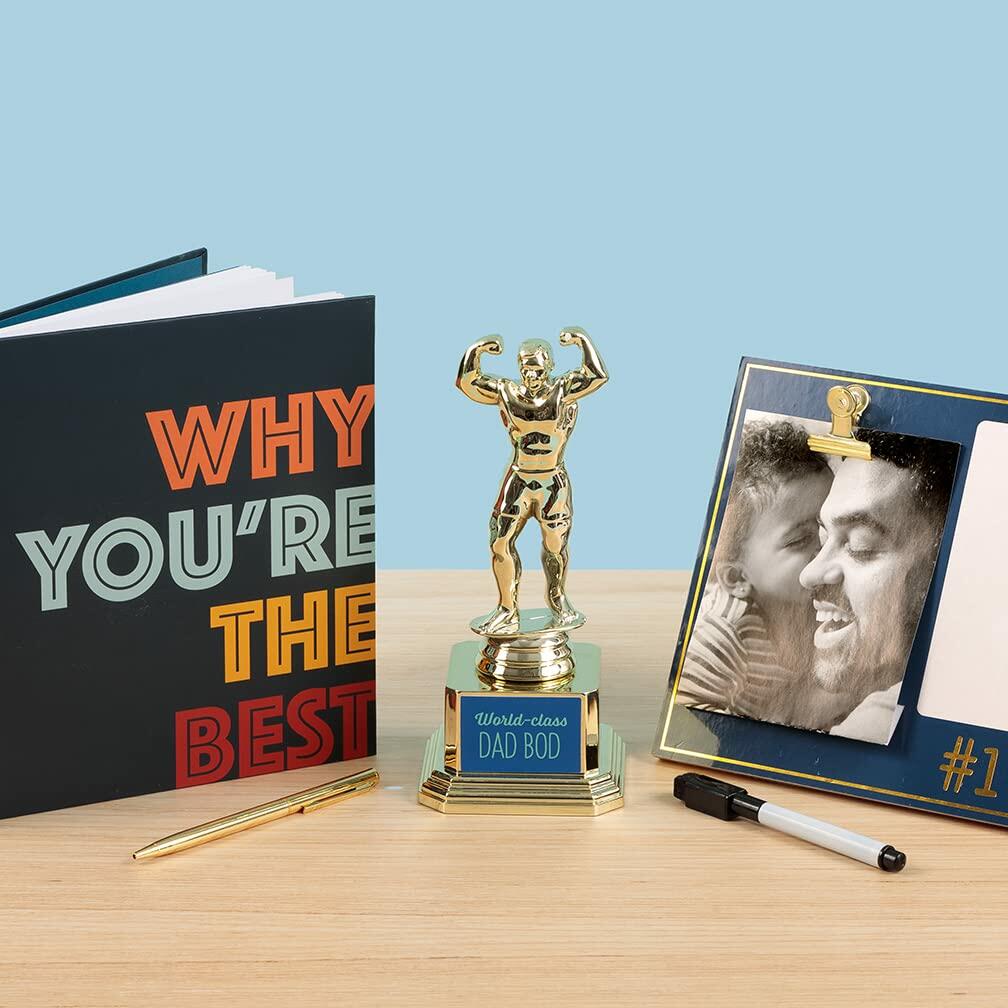 Customizable #1 Gold Trophy Cup Weighted Plastic 8"H x 3.25"W Reusable Gift