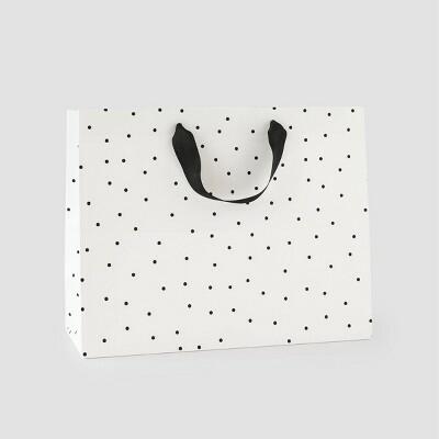 Sugar Paper™ + Target Medium Gift Bag Black Scattered Dots