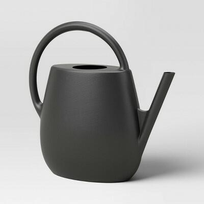 Room Essentials 1gal Black Plastic WateringCan Durable Long Spout Indoor Outdoor