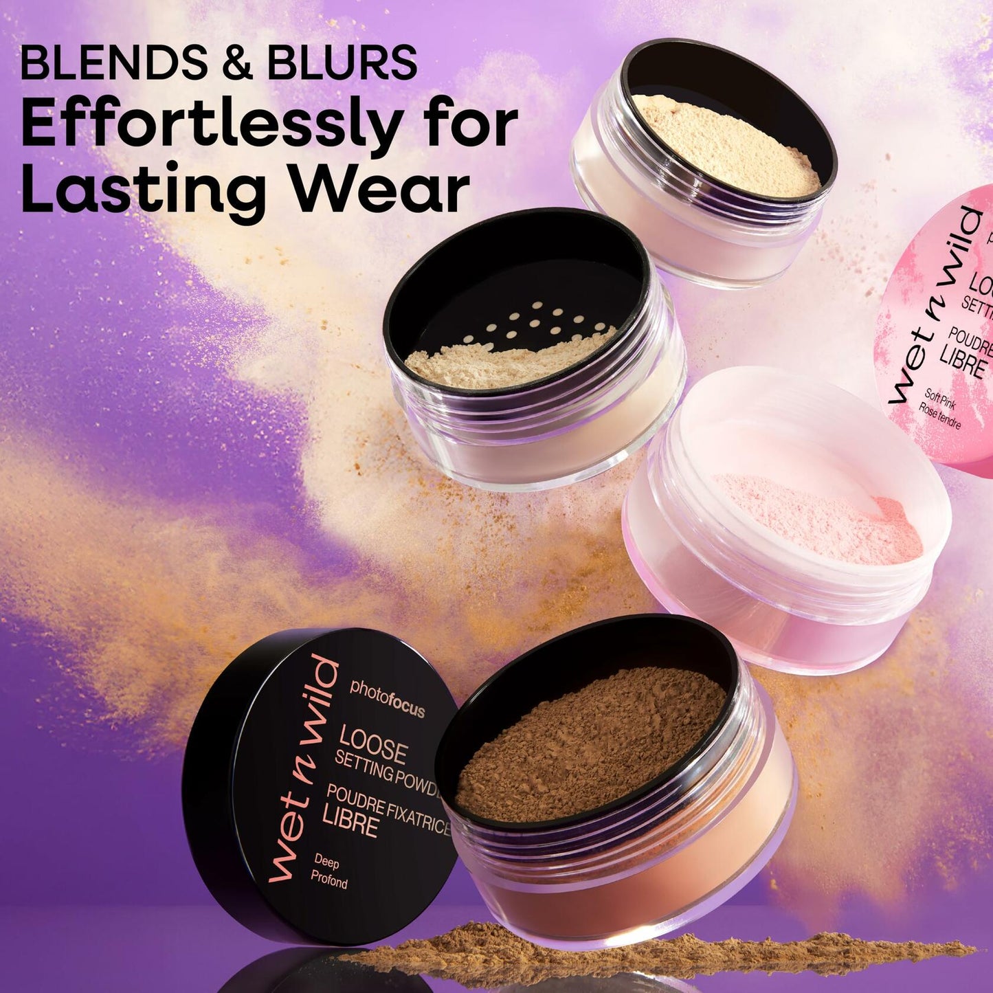 wet n wild Photo Focus Loose Baking Setting Powder Highlighter 0.7oz Translucent