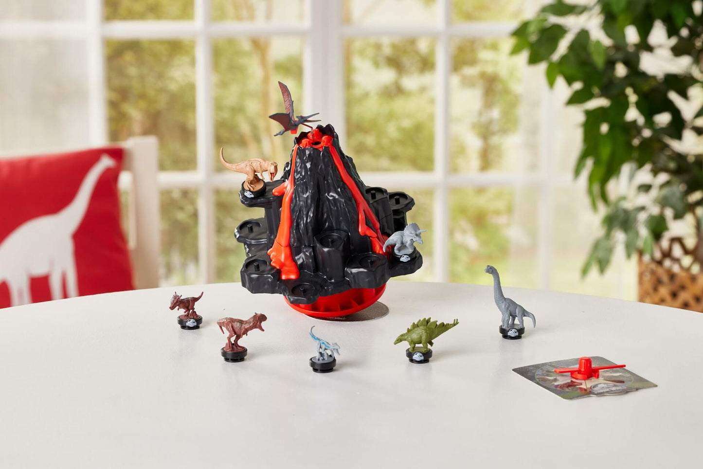 EPOCH Games Jurassic World Shaky Volcano Action-Packed Dinosaur Game Ages 5+