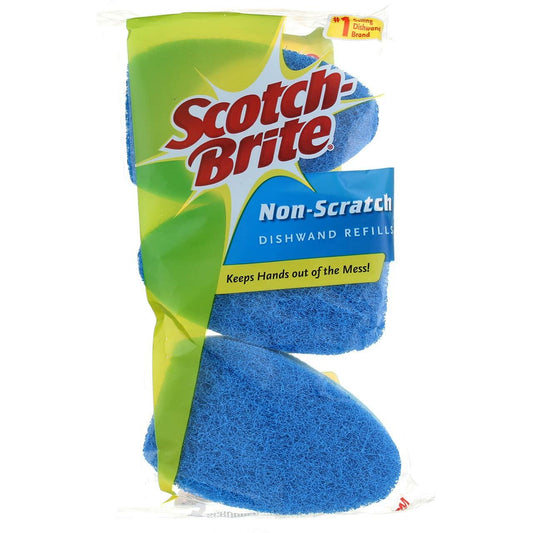 Scotch-Brite Non-Scratch Dishwand Refill 3 Ct Pack Blue Scrubbers